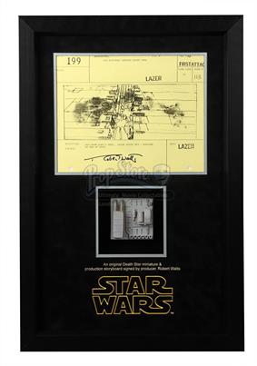 Death Star Surface Section Miniature & Storyboard Display (First Attack 199)