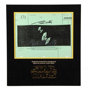 Signed Production Storyboard - TIEs Tumble (Gunport 171)