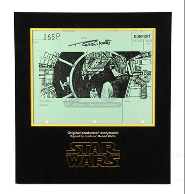 Signed Production Storyboard - Han Shoots At TIE (Gunport 165P)