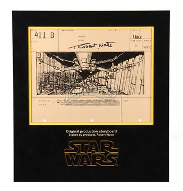 Signed Production Storyboard - Luke In Trench (Luke 411B)