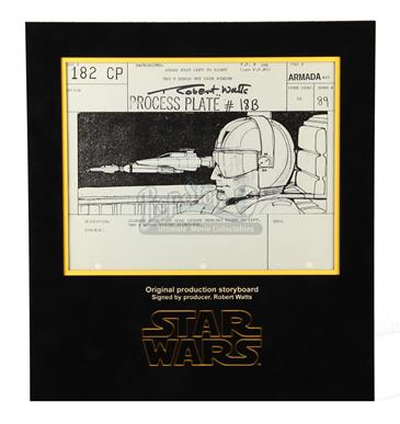 Signed Production Storyboard - Gold Leader (Armada 182CP)