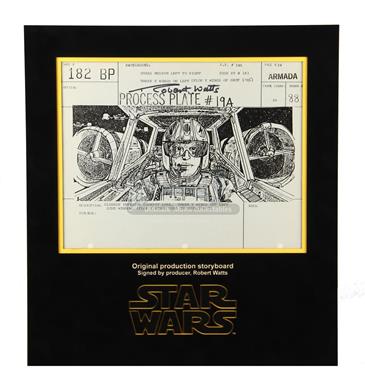 Signed Production Storyboard - Luke In Cockpit (Armada 182BP)