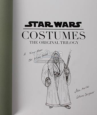 John Mollo-Signed Star Wars Costumes With Costume Design Sketch - Obi Wan Kenobi