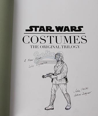 John Mollo-Signed Star Wars Costumes With Costume Design Sketch - Luke