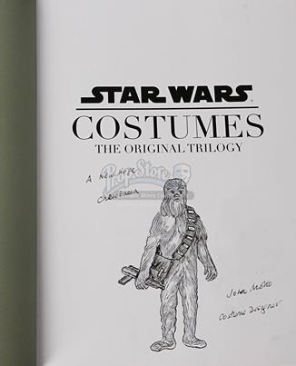 John Mollo-Signed Star Wars Costumes With Costume Design Sketch- Chewie