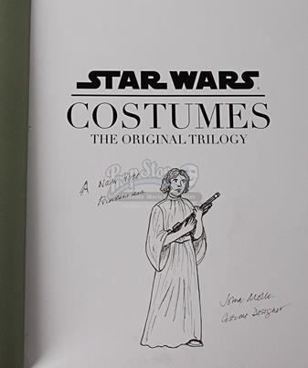 John Mollo-Signed Star Wars Costumes With Costume Design Sketch - Leia
