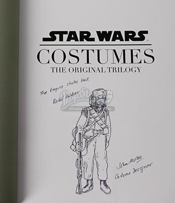 John Mollo-Signed Star Wars Costumes With Costume Design Sketch - Rebel Soldier