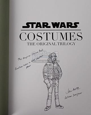 John Mollo-Signed Star Wars Costumes With Costume Design Sketch - Hoth Leia