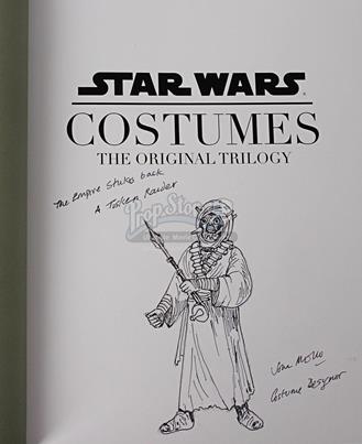John Mollo-Signed Star Wars Costumes With Costume Design Sketch - Tusken Raider