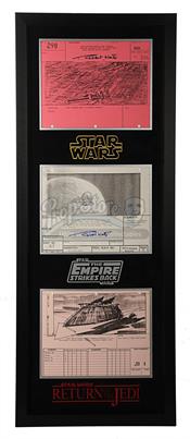 Triple Storyboard Display - Death Star Surface, Hoth Escape, Jabba's Barge (Red 298)