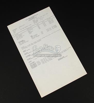 Production-Used Call Sheet - 25