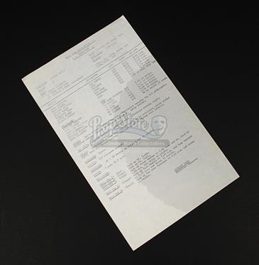 Production-Used Call Sheet - 36
