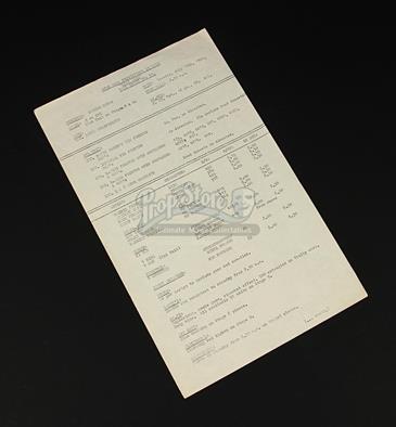 Production-Used Call Sheet - 81