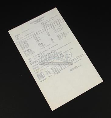 Production-Used Call Sheet - 46