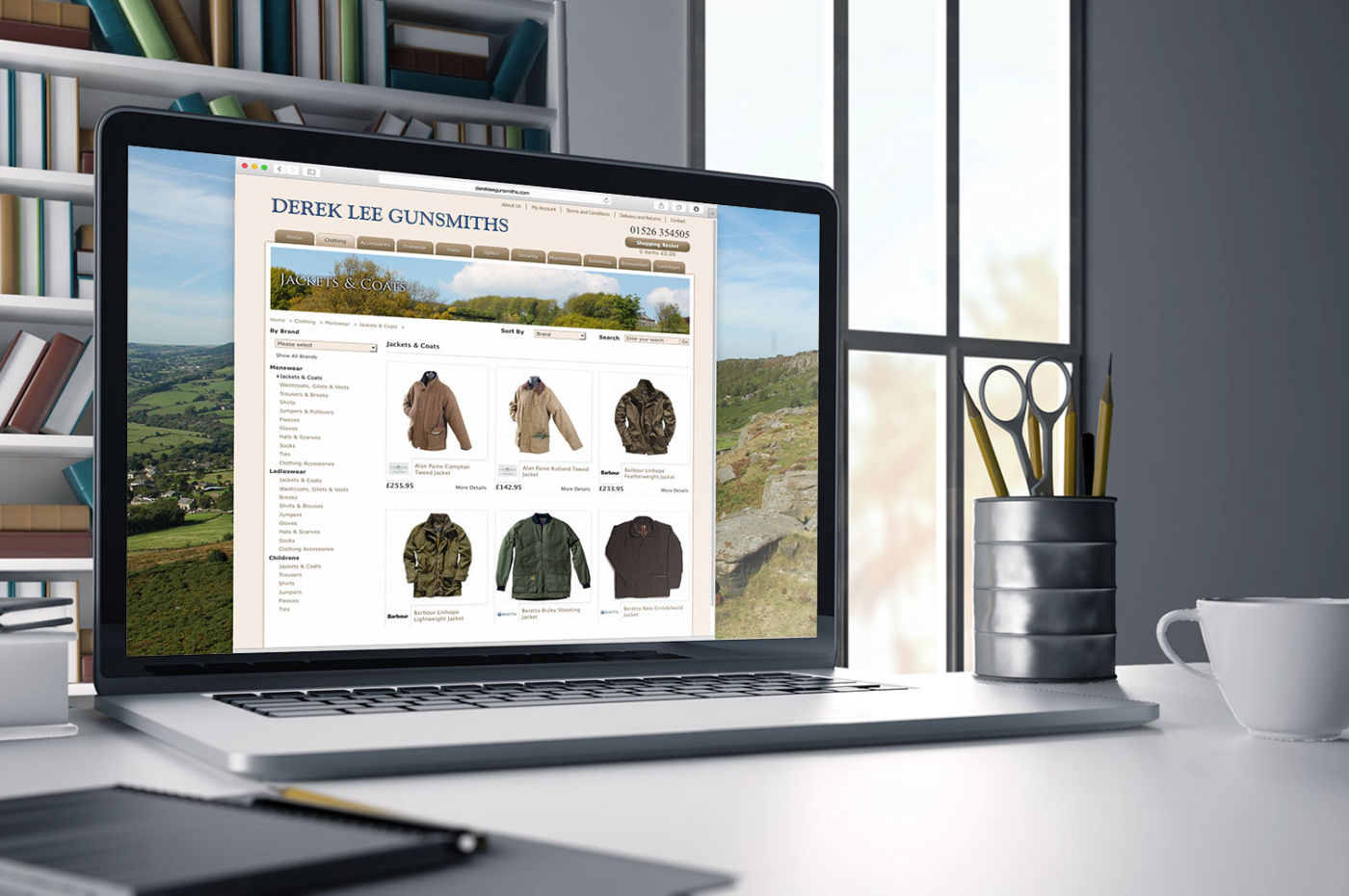 Derek Lee gunsmiths ecommerce website screenshot