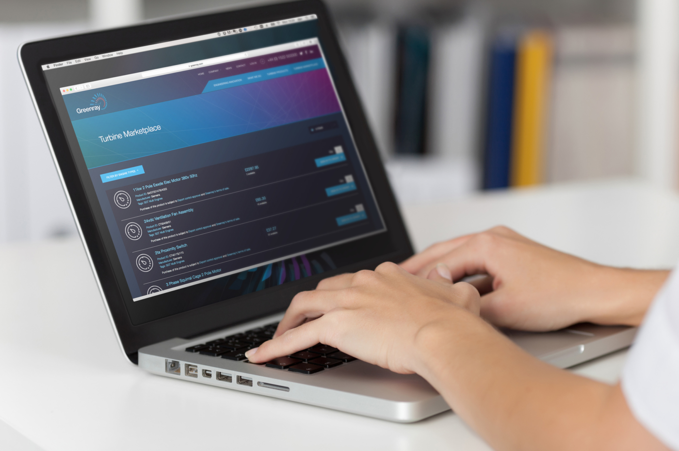 Greenray Turbine Marketplace e-commerce website