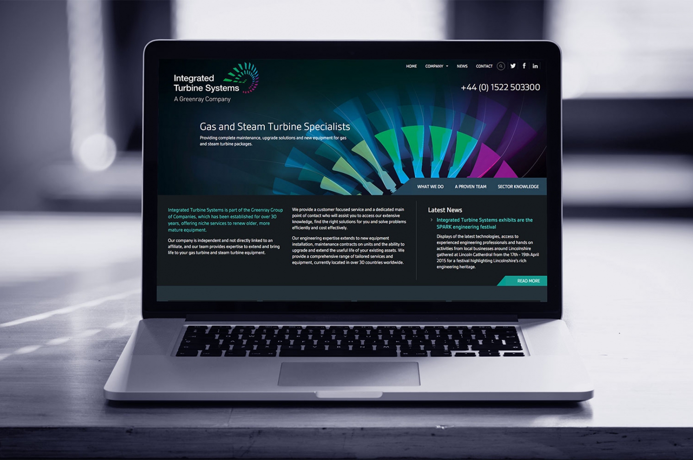 Intergrated Turbine Systems web design and development