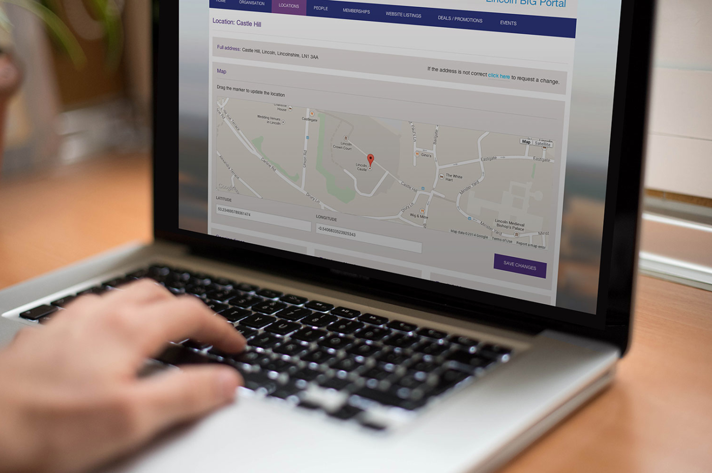 nAims portal web development example