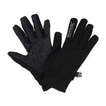 Regatta Kids' Lightweight Grippy Gloves II "Black/Dark Grey"