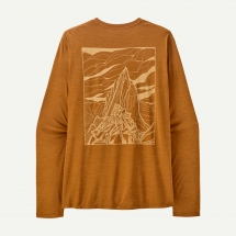 Patagonia Men's Long-Sleeved Capilene® Cool Daily Shirt - Cloud Crag "Cinnamon Brown - Dark Cinnamon Brown X-Dye"