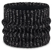 Buff Knitted & Fleece Band Neckwarmer "Dalia Black"