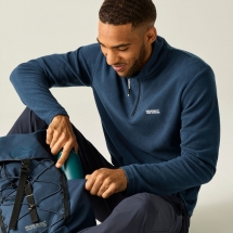 Regatta Men's Thompson Lightweight Half Zip Fleece "Moon Light Denim"