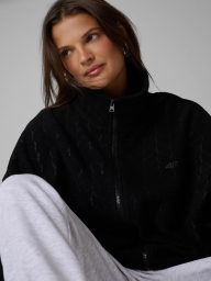 4F Women's Loose Fleece With Stand-Up Collar ¨Black¨