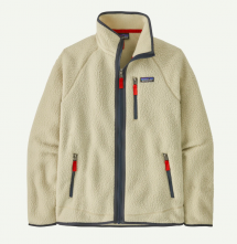 Patagonia Men's Retro Pile Fleece Jacket "Pelican w/Smolder Blue"