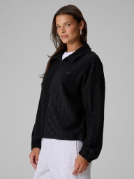 4F Women's Loose Fleece With Stand-Up Collar ¨Black¨