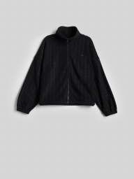 4F Women's Loose Fleece With Stand-Up Collar ¨Black¨