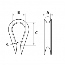 Lusan Guardacabos Inoxidable A4 16mm