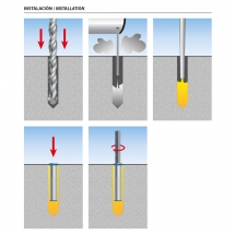 Lusan Anclaje Hembra para Resina M10x80/Ø14