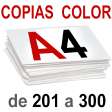 A4 Copias Color de 201 a 300