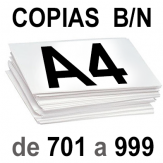 A4 Copias Blanco y Negro de 701 a 999