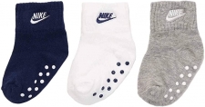 NIKE CALCETINES BEBÉ 3 PARES GRIS BLANCO MARINO