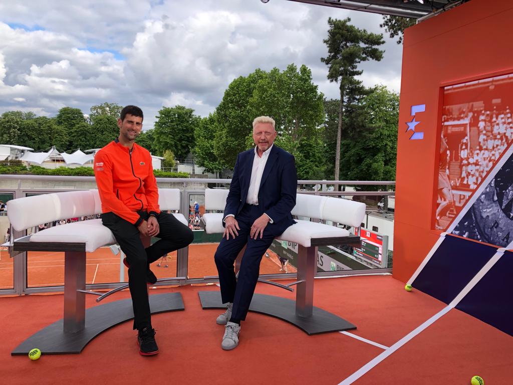 Novak Djokovic and Boris Becker