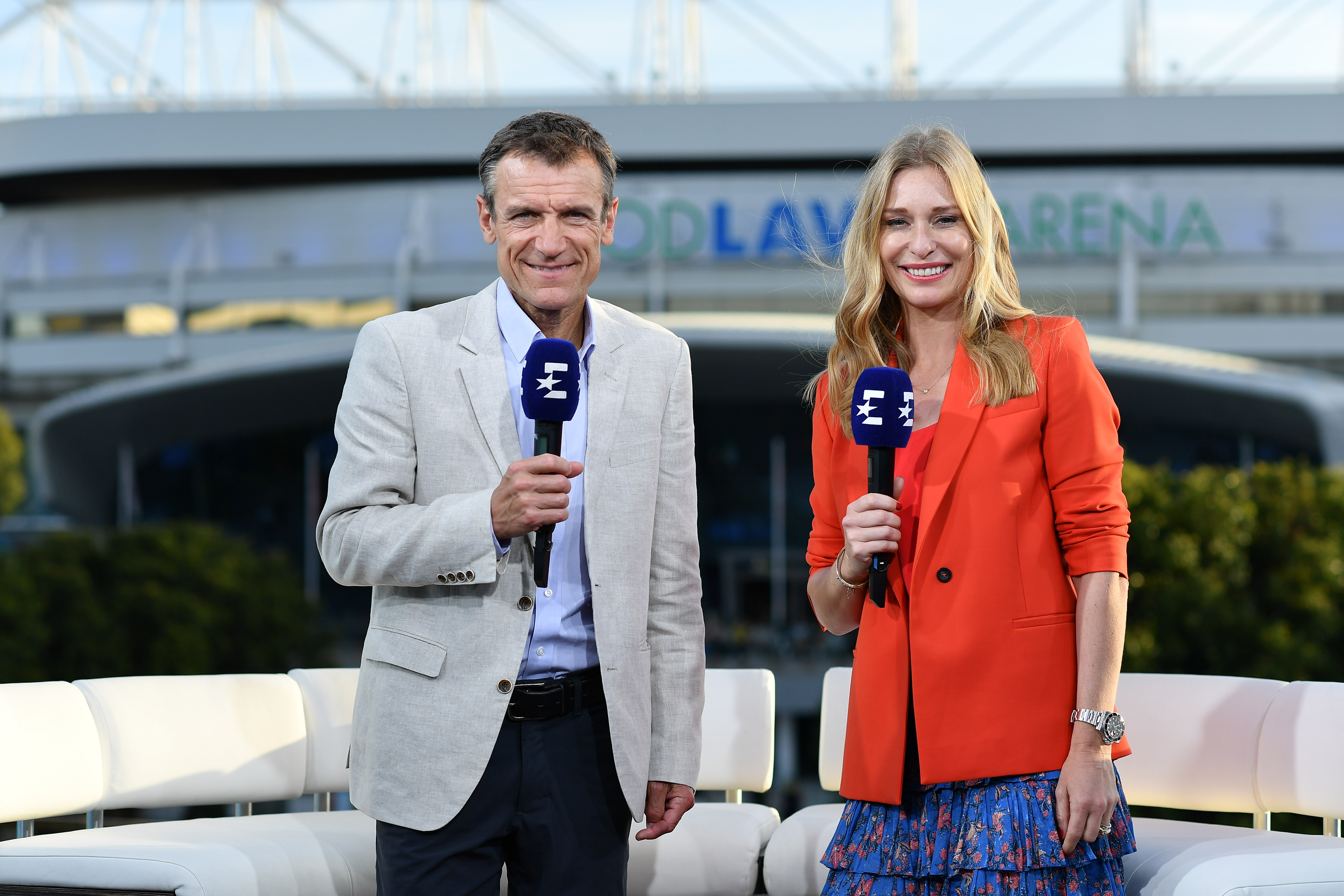 Mats Wilander and Barbara Schett