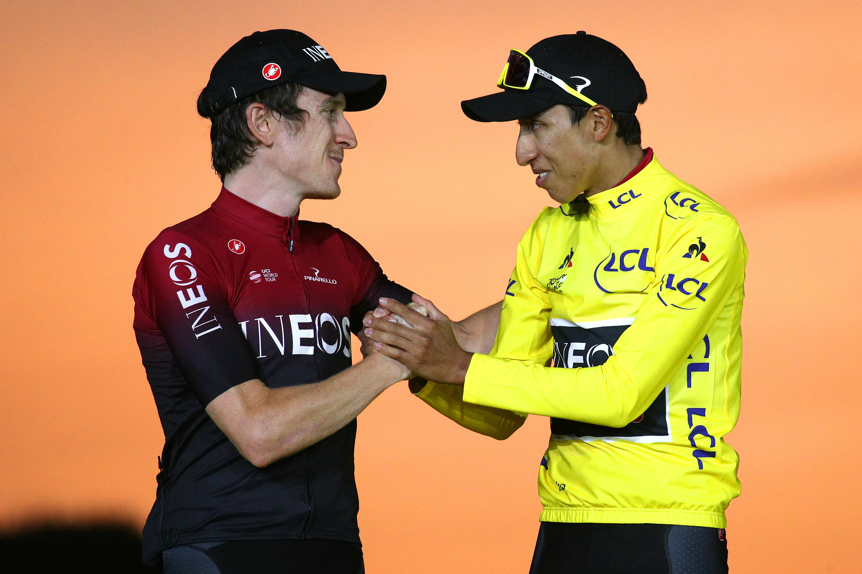 Geraint Thomas and Egan Bernal - Tour de France Stage 21 2019 (Getty).jpg