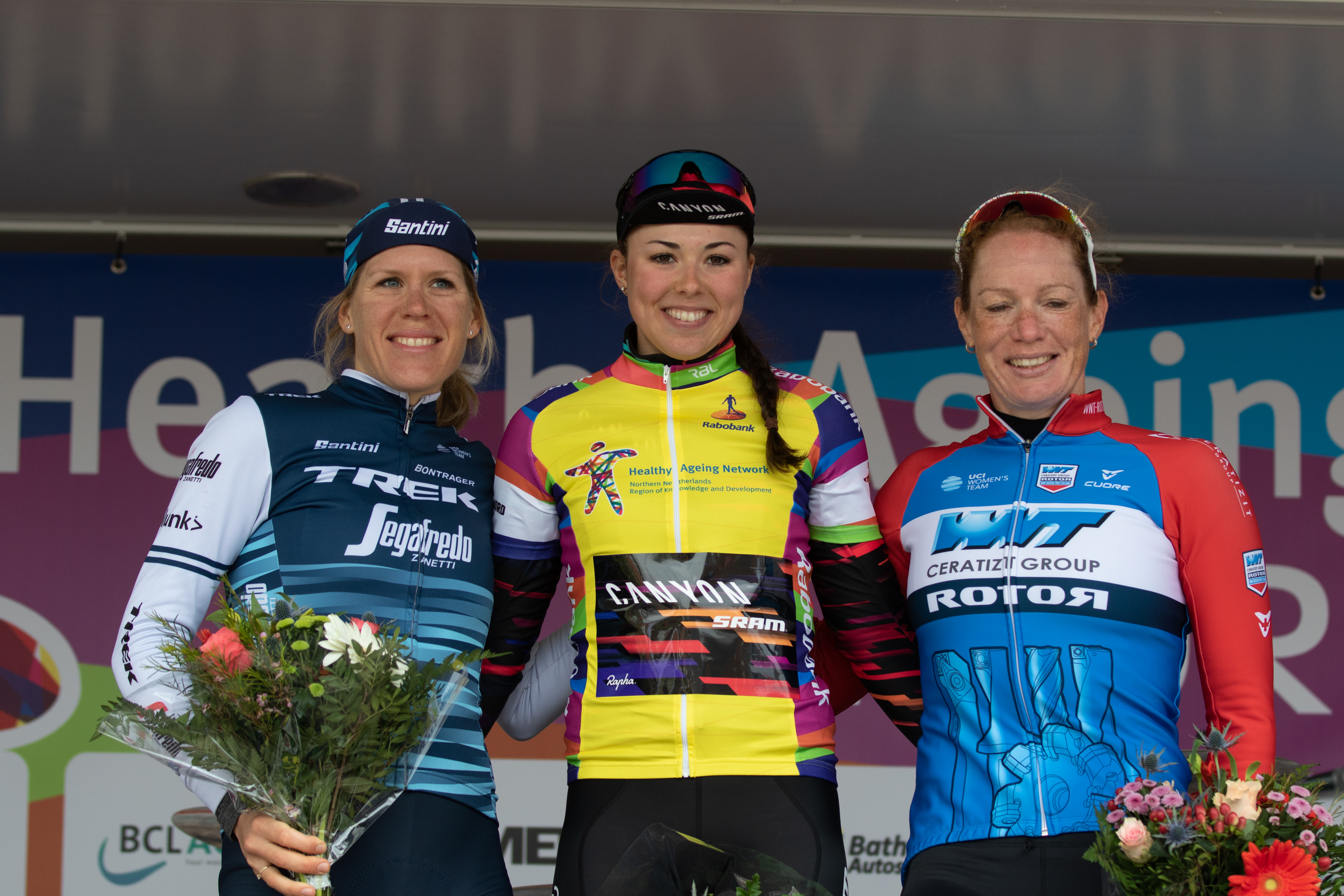 The Healthy Ageing Tour podium 2019