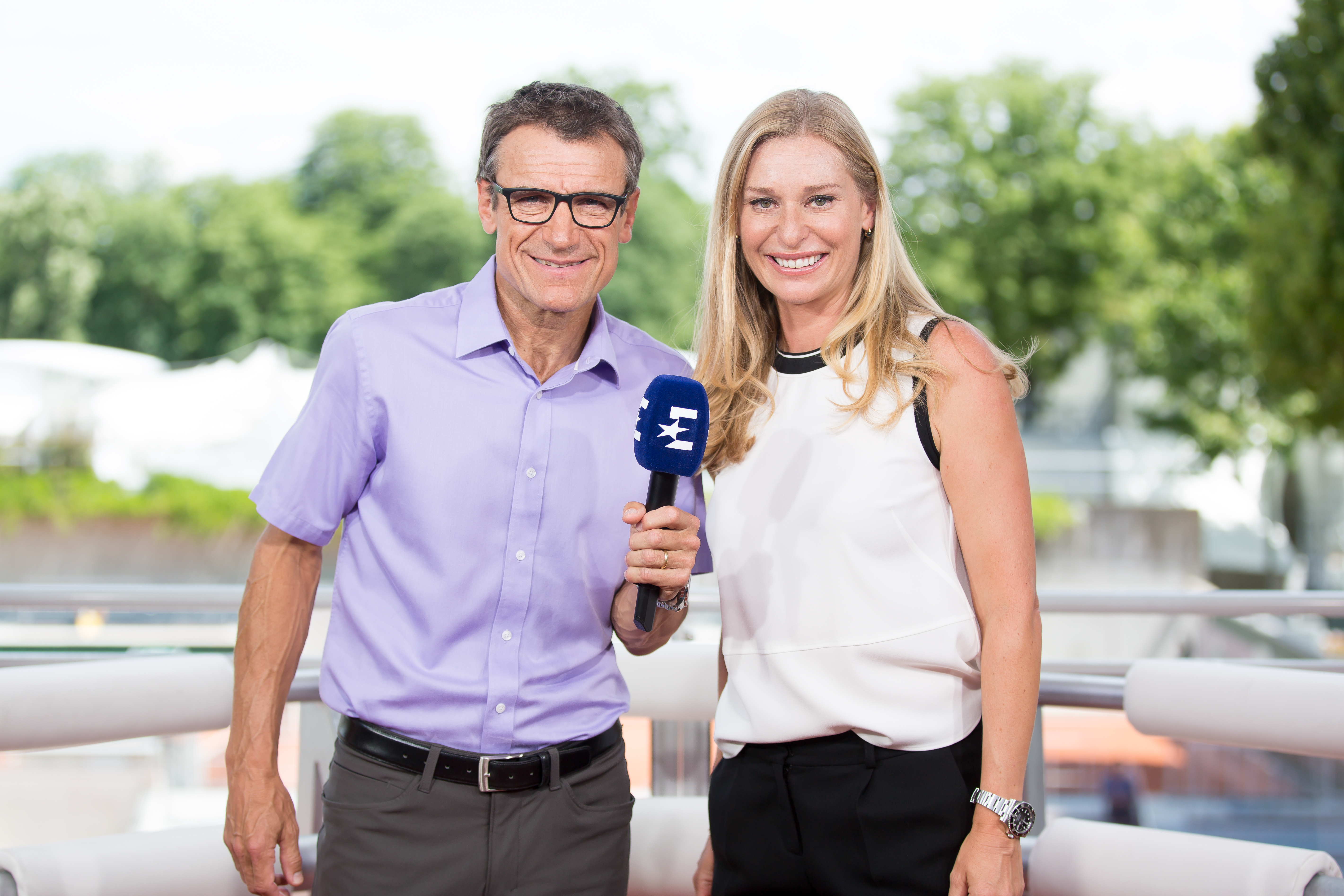Mats Wilander (l) and Barbara Schett (r) front Eurosport’s coverage of the Australian Open 