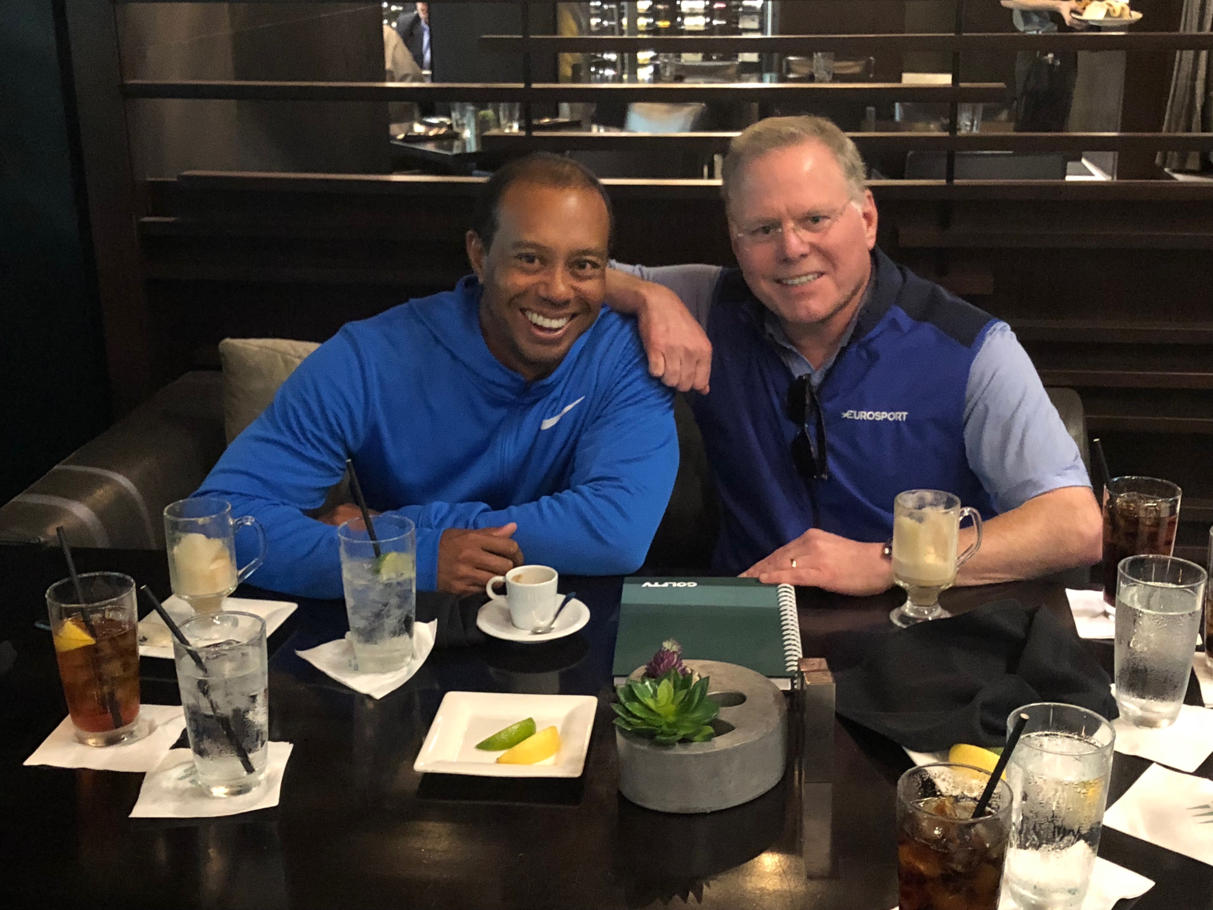 David Zaslav and Tiger Woods