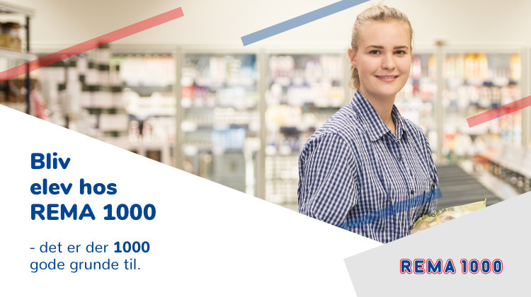 REMA 1000 butik Brassøvej i Risskov søger lige nu en salgsassistentelev banner
