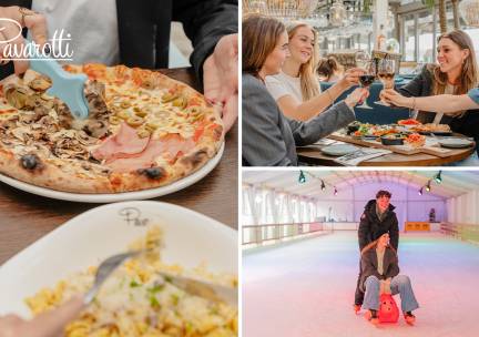 2- of 3-gangen keuzediner + muntje voor Ice Paradise bij Pavarotti Leidschendam