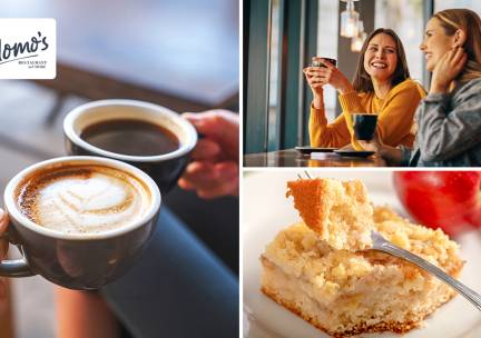 Warme drank + gebak naar keuze bij Restaurant Momo's