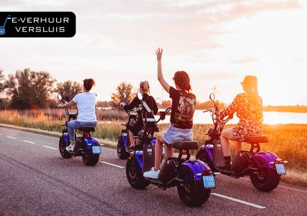 Huur e-chopper (1 of 3 uur) inclusief helm