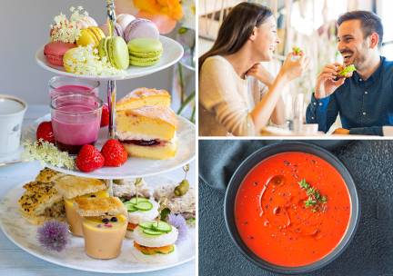 2-gangen keuzelunch, high tea of zoete proeverij