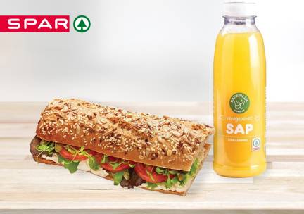 Vers broodje naar keuze + verse jus d'orange bij SPAR Brouwershaven