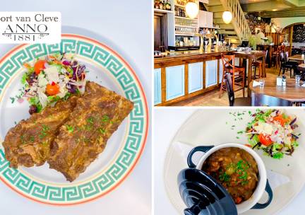 2-, 3- of 4-gangendiner bij EetcafÃ© Poort van Cleve