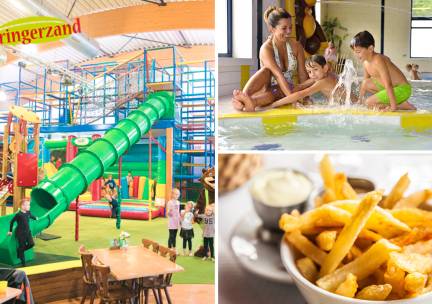 Entree binnenspeeltuin + binnenzwembad + minigolf + kids- of snackbox