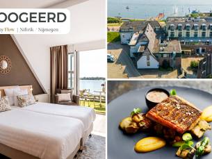 Overnachting voor 2 + ontbijt + late check-out + 3-gangendiner + bubbels